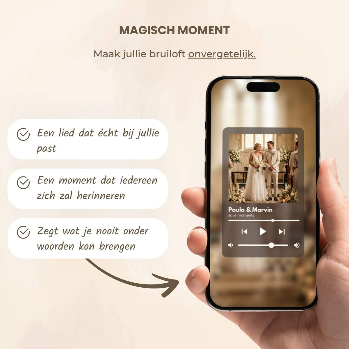 Gepersonaliseerd bruiloftslied – jullie verhaal, jullie song
