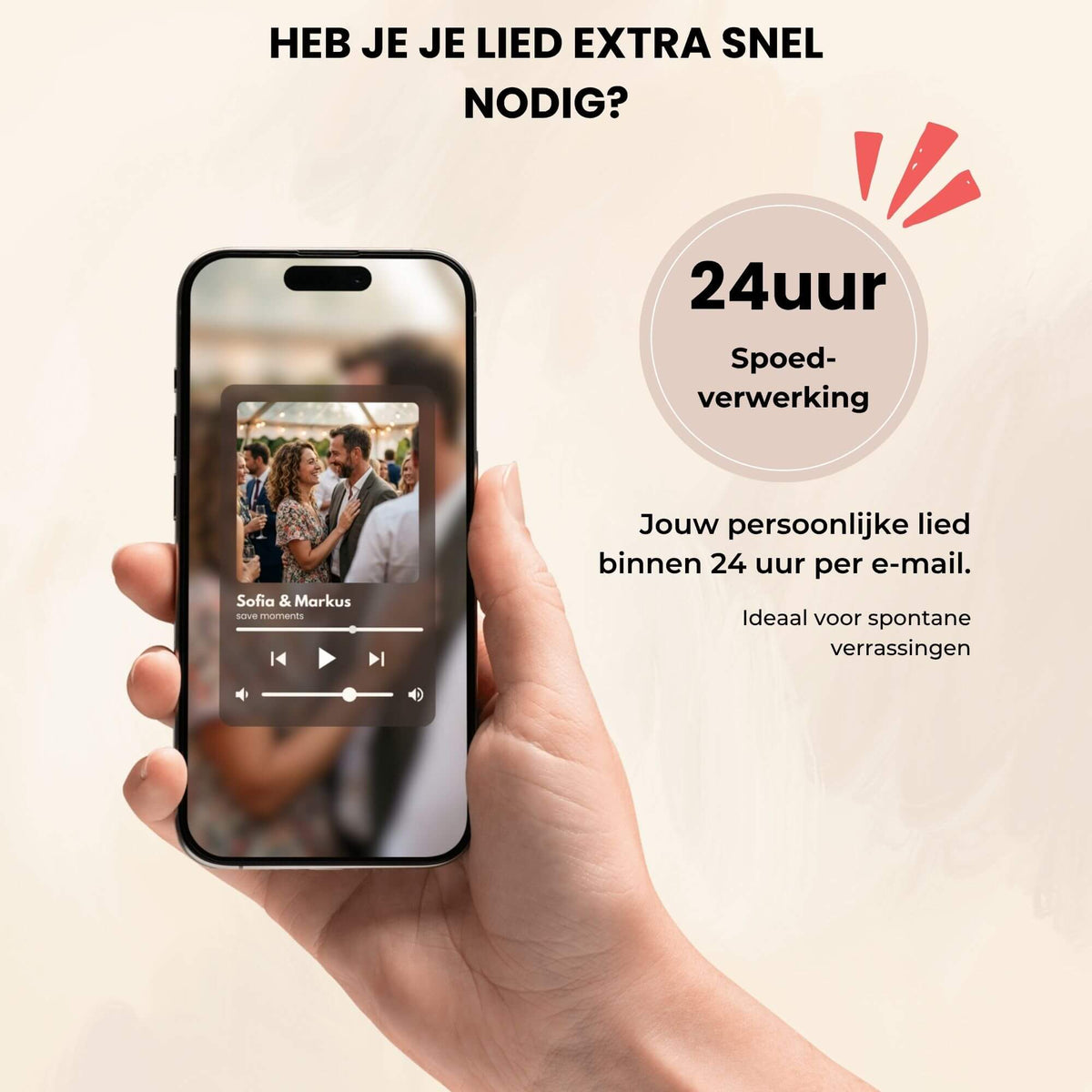 Gepersonaliseerd lied – jullie verhaal, jullie song