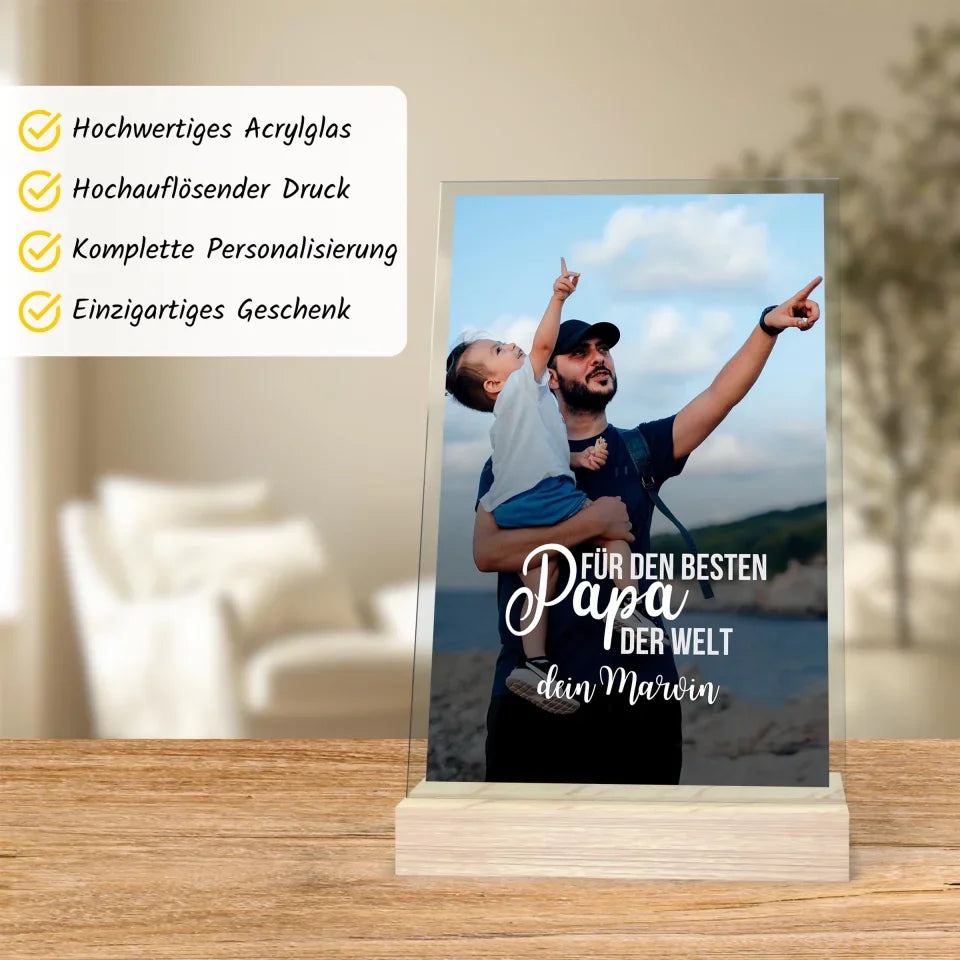 Acrylglas Bester Papa der Welt (1)_Mockup 4 USPs