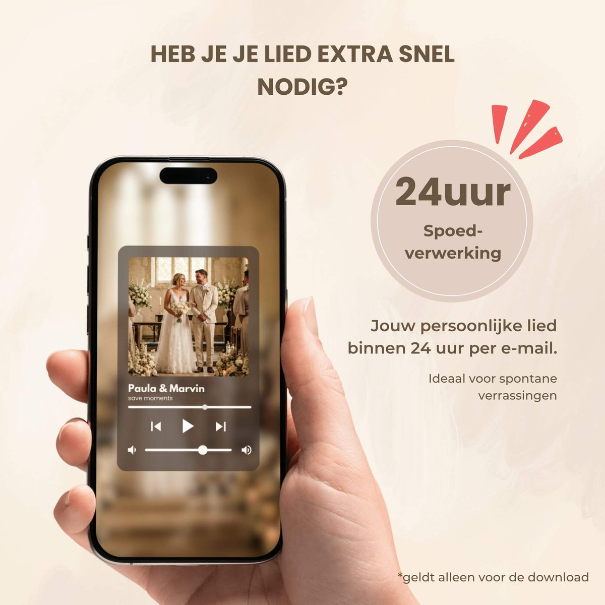 Gepersonaliseerd bruiloftslied – jullie verhaal, jullie song