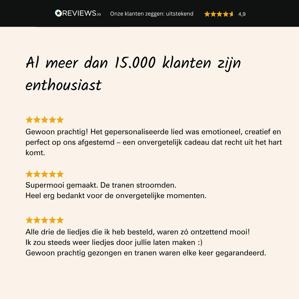 Gepersonaliseerd lied – jullie verhaal, jullie song