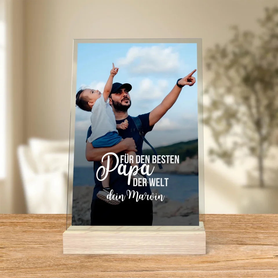 Acrylglas Bester Papa der Welt (1)_Mockup 1 Gerade stehend