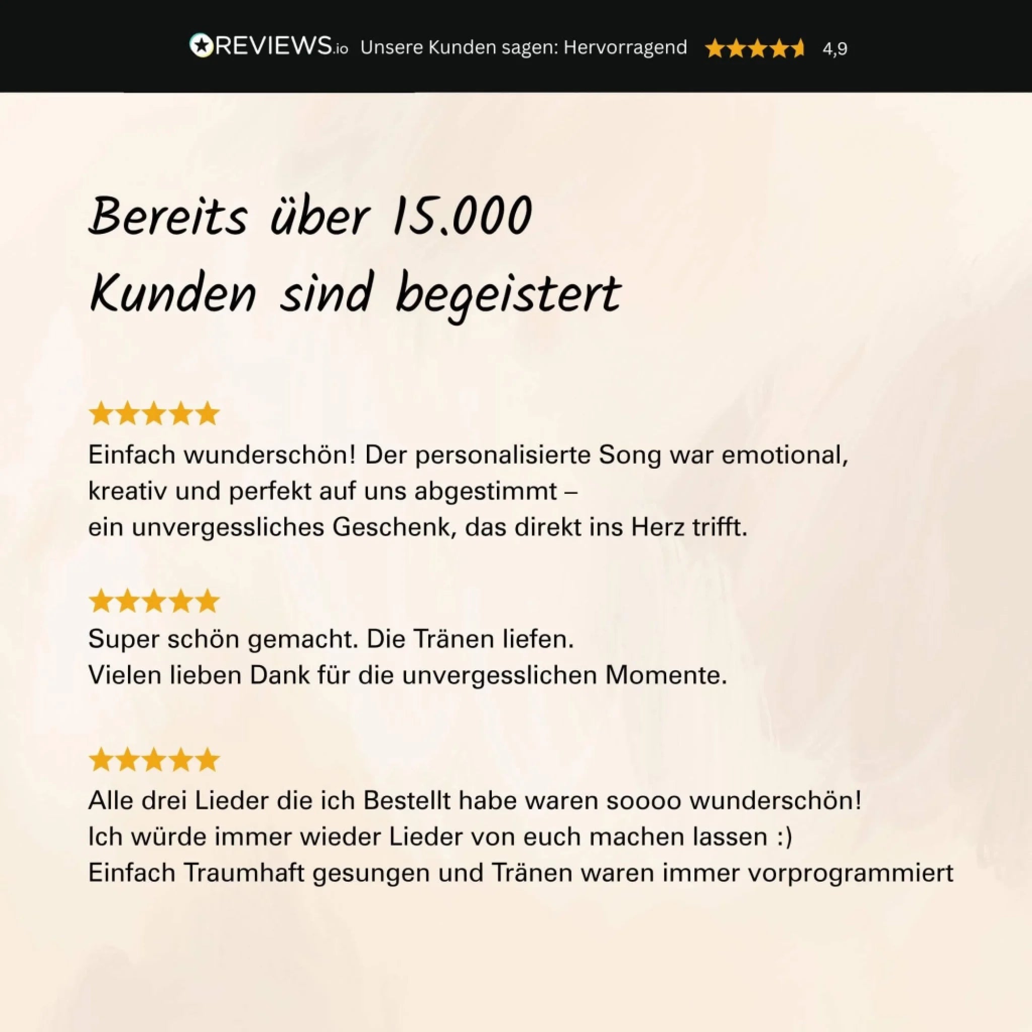 Produktbild Bewertungen 15.000 Kunden 